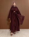 Aksesuarlı Bordo Elbise