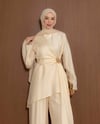 Aksesuarlı Krem Soft Takım
