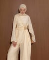Aksesuarlı Krem Soft Takım