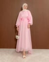 Aksesuarlı Noya Pembe Elbise
