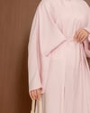Bağcık Detaylı Pembe Elbise