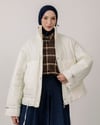 Bağcıklı Kapitone Krem Mont
