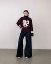 Baskılı Bordo Sweat