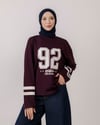 Baskılı Bordo Sweat