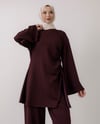 Bel Bağcıklı Bordo Takım