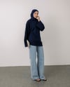 Belden Bağcıklı Lacivert Sweat