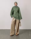 Belden Bağcıklı Mint Yeşili Sweat