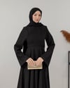 Belden Oturtmalı Siyah Elbise
