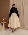 Beli Lastikli Kemerli Krem Etek