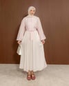 Boydan Düğmeli Bağcıklı Pembe Bluz