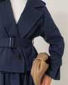 Ceket Etek Lacivert Gabardin Takım