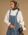 Cep Detaylı Mavi Denim Jile