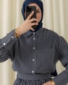 Çizgili Lacivert Takım