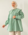 Dantel İşlemeli Mint Yeşili Tunik