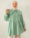 Dantel İşlemeli Mint Yeşili Tunik