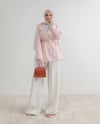 Dantel Süslemeli Pembe Ceket