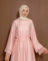 Dantel Süslemeli Pembe Elbise