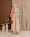 Desenli Mint Yeşili Elbise