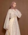 Desenli Pelerinli Pembe Elbise