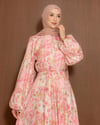Desenli Pembe Elbise
