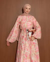 Desenli Pembe Elbise