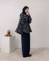 Desenli Tunik Pantolon Lacivert Takım