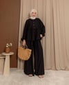 Düğme Detaylı Pantolonlu Siyah Takım