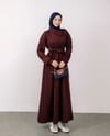 Elias Çapraz Yaka Bordo Elbise