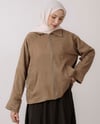 Fermuarlı Camel Ceket