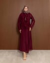 Fırfır Detaylı Bordo Takım