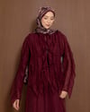 Fırfır Detaylı Bordo Takım