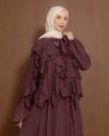 Fırfır Detaylı Bordo Takım