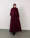 Fitilli Ceket Jile Bordo Takım