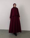 Fitilli Ceket Jile Bordo Takım