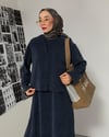 Fitilli Yelek Jile İndigo Takım