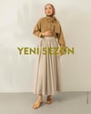 Fular Yaka Camel Gömlek
