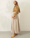 Fular Yaka Camel Gömlek