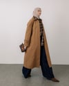 Gizli Düğmeli Camel Trençkot