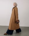Gizli Düğmeli Camel Trençkot