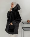 Kapitone Garnili Siyah Mont