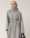 Kapşonlu Gri Sweat Elbise