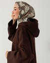 Kapşonlu Kahve Sweat Elbise