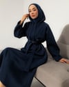 Kapşonlu Lacivert Sweat Elbise