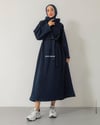 Kapşonlu Lacivert Sweat Elbise