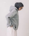 Kapşonlu Şardonlu Gri Sweat