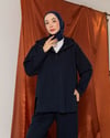 Kapşonlu Sweat Pantolon Lacivert Takım