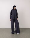 Kapüşonlu Sweat Pantolon Füme Takım