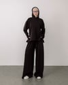 Kapüşonlu Sweat Pantolon Kahve Takım