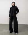 Kapüşonlu Sweat Pantolon Siyah Takım