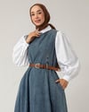 Kemer Aksesuarlı Mavi Denim Jile